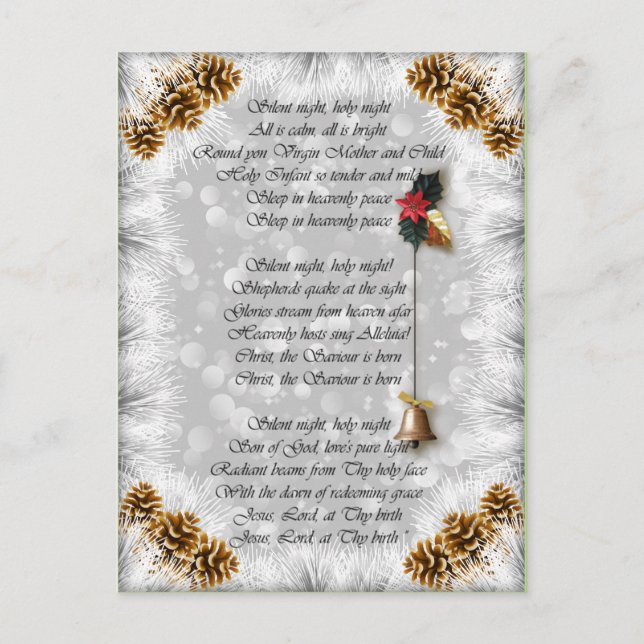 Silent night verse postcard (Front)