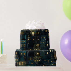 Silent Night Windows Wrapping Paper