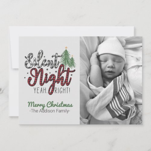 Silent Night Yeah Right Christmas Card