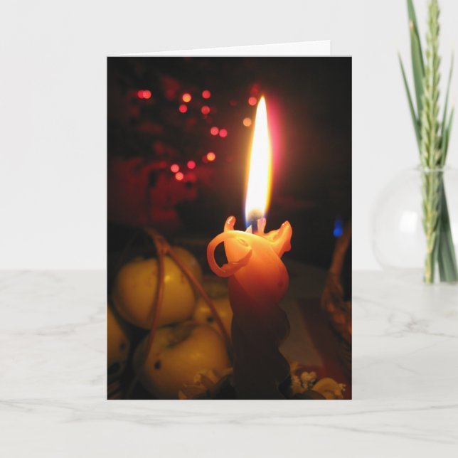 Silent Night's Greetings Holiday Card (Front)