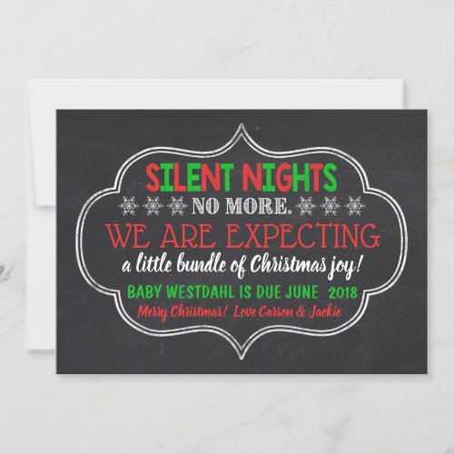 Silent Nights No More Pregnancy Announcement