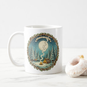 Silent Nights Wild Hearts Winter Camping Art Coffee Mug