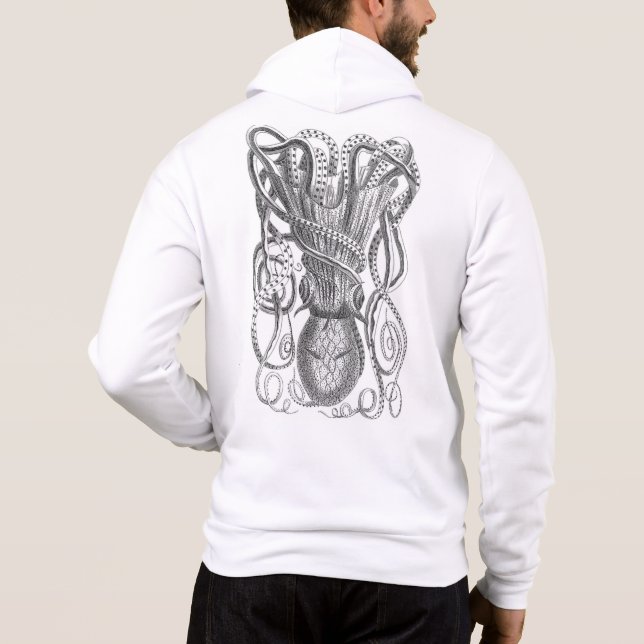 Silent Octopus Dance Designer Men's Bella  Hoodie (Back)