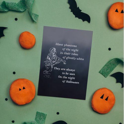 Silent phantoms of the night _ Vintage Halloween Holiday Card