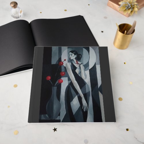 Silent Pulse Art Deco Woman Guest Book