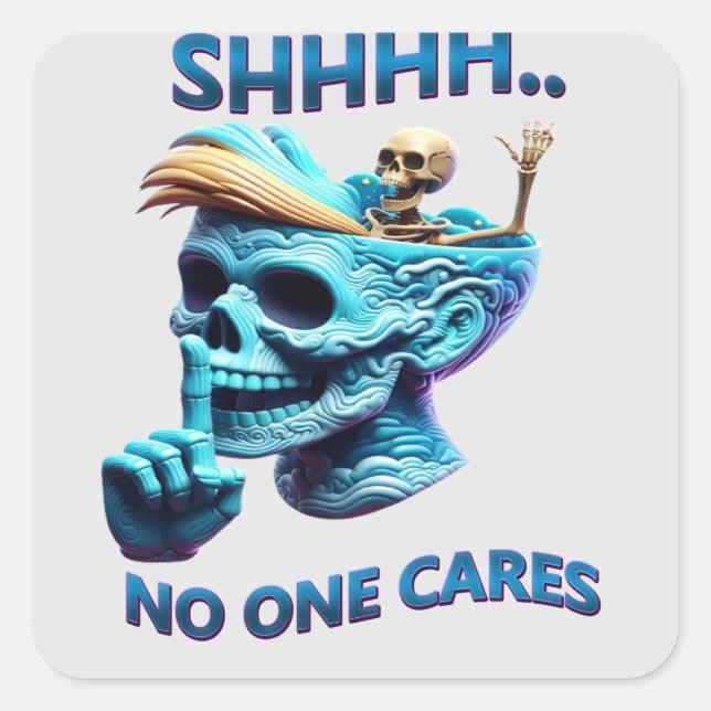 Silent Reaper Graphic Tee With Sassy Message Square Sticker (Front)