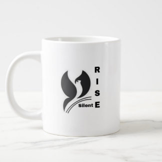 Silent Rise Bird Logo Minimalist Black Coffee Mug