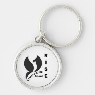 Silent Rise Bird Logo Minimalist Black Coffee Mug Keychain