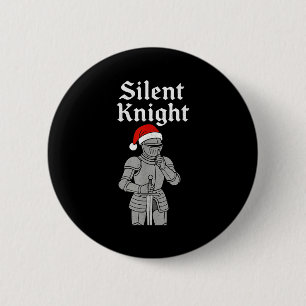 Silent Santa Knight Christmas Holiday Xmas Theme M Button