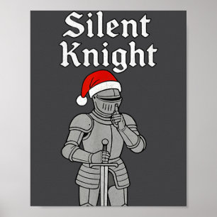 Silent Santa Knight Christmas Holiday Xmas Theme M Poster