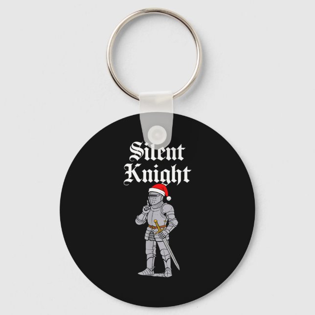 Silent Santa Knight Christmas Medieval Costume Men Keychain (Front)