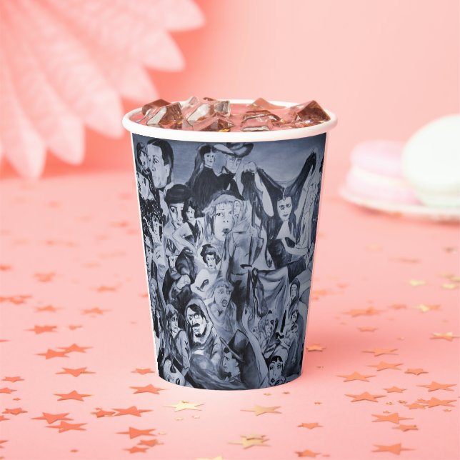 Silent Screen Painting Paper Cups (Insitu)
