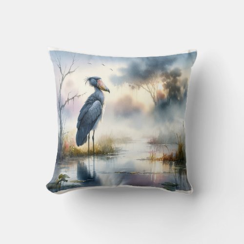Silent Sentinel 2 _ Watercolor Throw Pillow