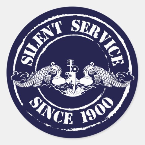 Silent Service Classic Round Sticker