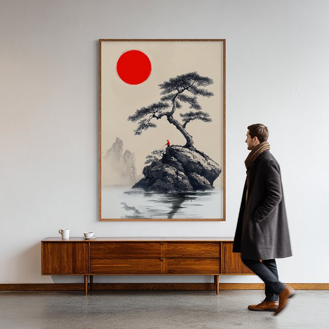 Silent Solitude - Ink Landscape Art - Zen Decor Photo Print (Creator Uploaded)