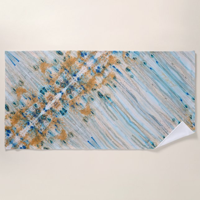 Silent Star Link - Beach Towel -Large (Front)