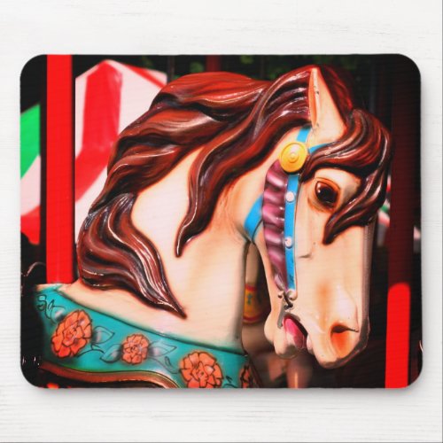 Silent Steed Carousel Horse  Mouse Pad