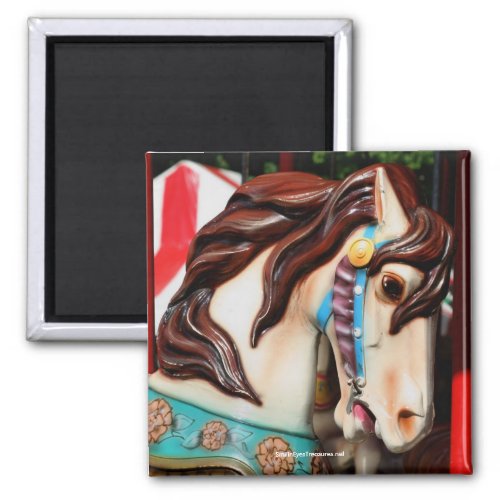 Silent Steed Carousel Horse Photography Magnet