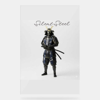 Silent steel samurai acrylic sign