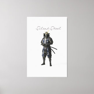Silent steel samurai canvas print