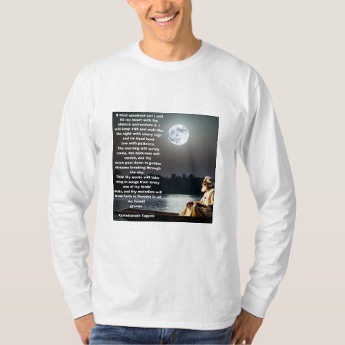 Silent Steps T_Shirt with Poem by Rabindranath 