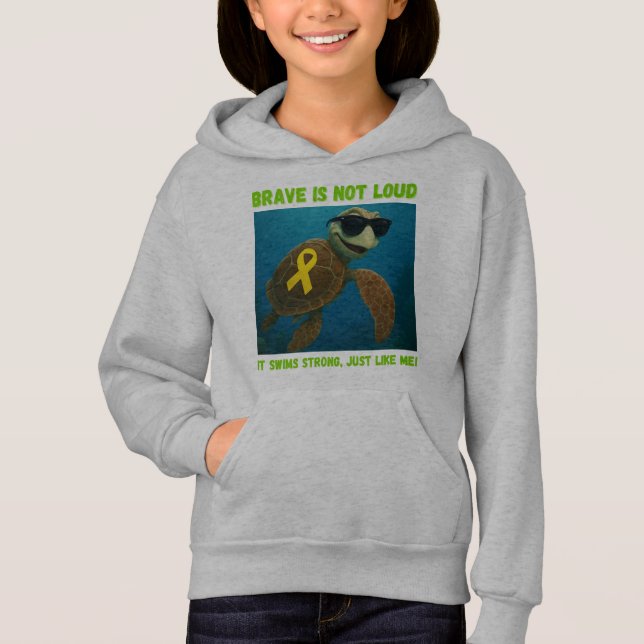 Silent Strength Turtle Hoodie! Hoodie (Front)