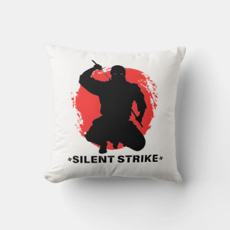 Silent Strike - Ninja Design Throw Pillow