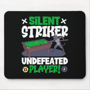 Silent Striker - Billiards And Cat Mouse Pad