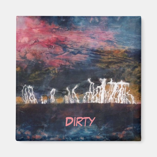 "Silent Thunder #2" Abstract Dishwasher Magnet (Front)