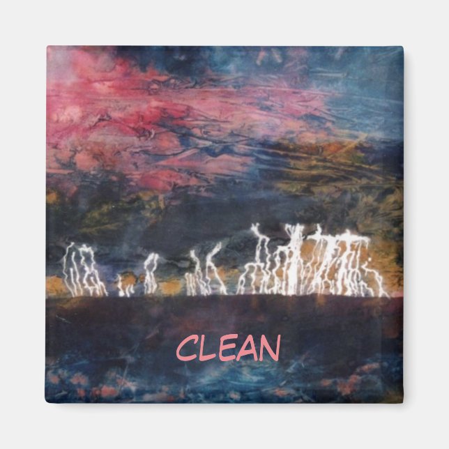 "Silent Thunder #2" Abstract Dishwasher Magnet (Front)