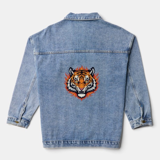 Silent Tiger – Precision and Power Denim Jacket (Back)