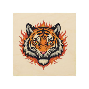 Silent Tiger – Precision and Power Wood Wall Art
