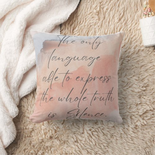 Silent Truth _ The Language of Silence Throw Pillow