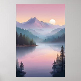 Silent Valley at Sunset Poster