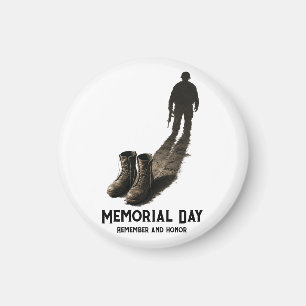 Silent Valor – Memorial Day Tribute Soldier Shadow Magnet