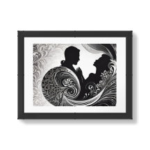 Silent Vow Black & White Silhouette Love Story