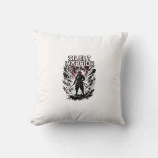 Silent Warrior Anime Throw Pillow
