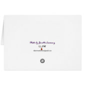 Silent wonders blank greeting card Dragonfly (Back Horizontal)