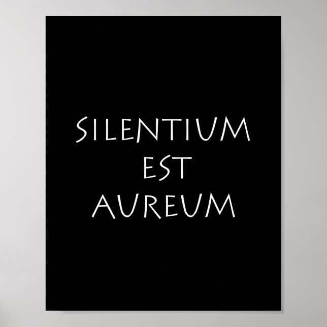 Silentium est aureum poster (Front)