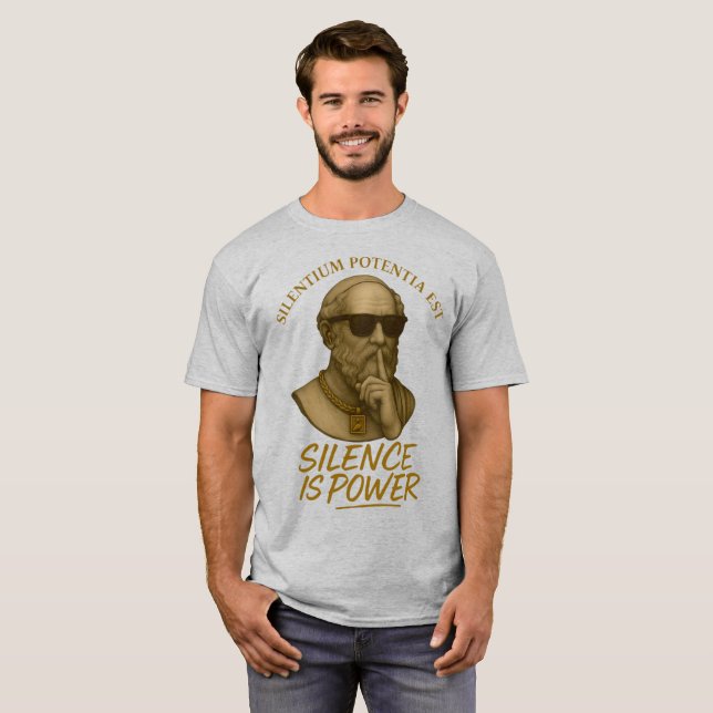 Silentium Potentia Est – The Power of Quiet Streng T-Shirt (Front Full)