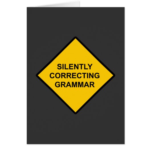 Silently Correcting Grammar Cards (Front)