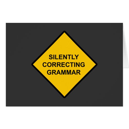 Silently Correcting Grammar Cards (Front Horizontal)