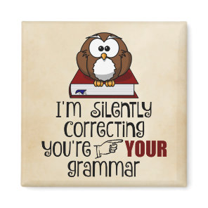 Silently Correcting Your Grammar Sarcastic Owl Magnet