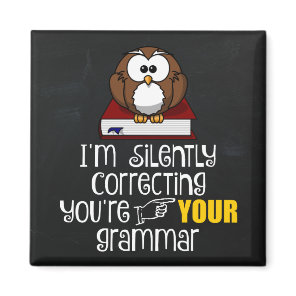 Silently Correcting Your Grammar Sarcastic Owl Magnet