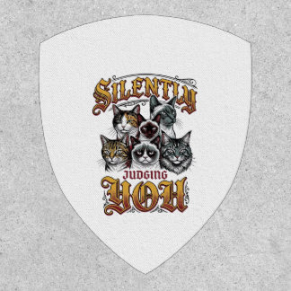 Silently Judging You Vintage Cat Graphic T-Shirt_1 Patch