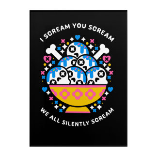 silently screaming - print acrylic print