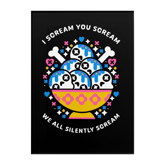 silently screaming - print acrylic print (Front)