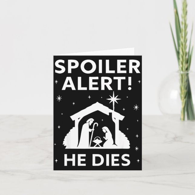 Siler Christmas Nativity Scene Funny Christian Slo Card (Front)