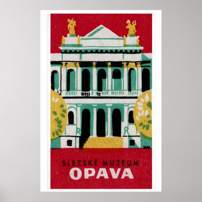 Silesia Museum Opava - Matchbox Print - Czech Wall (Front)