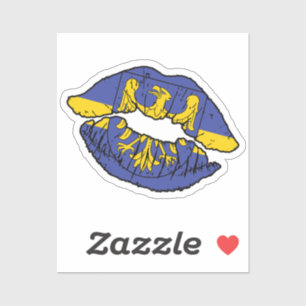 Silesia Silesian Lipstick Love Flag Sticker